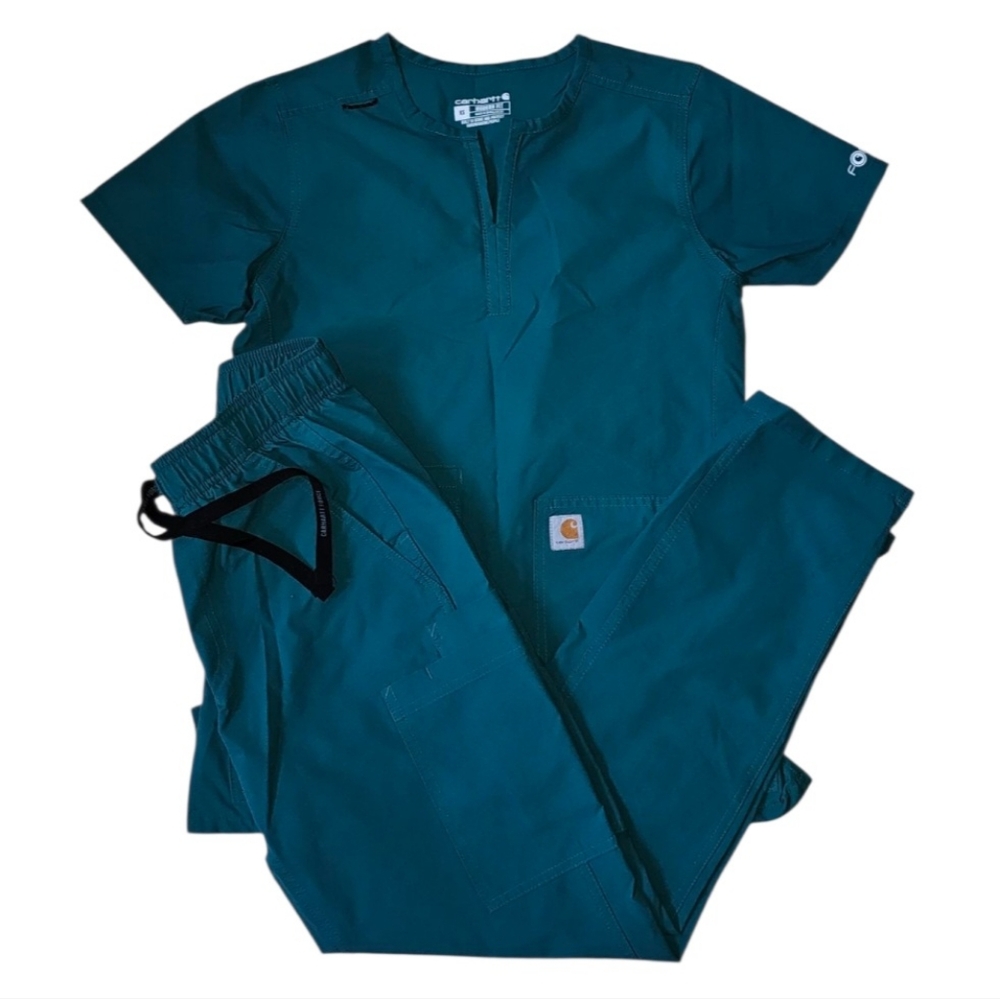Carhartt Hunter Green Scrub Set XS Petite
